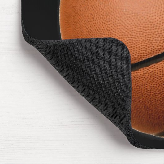 Black Orange Basketball Mousepad (Ecke)