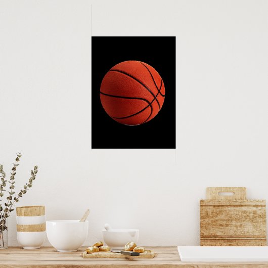 Black Orange Basketball Poster (Küche)
