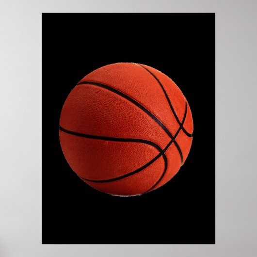 Black Orange Basketball Poster (Vorne)