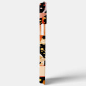 Black Orange Boho Floral Inspirivity iPhone Case (Rückseite / Rechts)