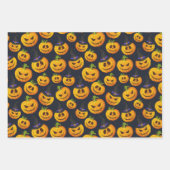 Black Orange Candy Pumpkin Hexenmeister Halloween Geschenkpapier Set (Vorderseite 2)