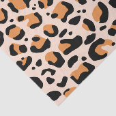 Black Orange Funky Leopard Print Decoupage Seidenpapier (Ausschnitt)