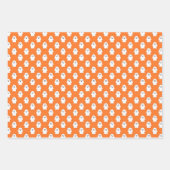 Black Orange Ghost Pumpkin Dots Halloween Geschenkpapier Set (Vorderseite 3)