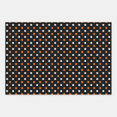 Black Orange Ghost Pumpkin Dots Halloween Geschenkpapier Set (Vorderseite 2)
