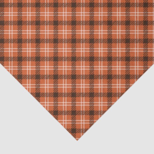 Black & Orange Gingham Tissue Paper Seidenpapier (Ausschnitt)
