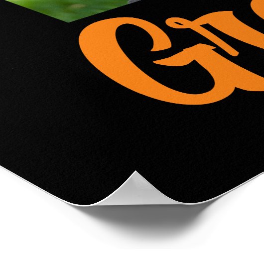 Black Orange Graduate Foto 2023 Graduation Party Poster (Ecke)