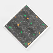 BLACK ORANGE GREEN HALLOWEEN GEOMETRISCHEN PATTER SERVIETTE (Ecke)