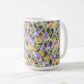 BLACK ORANGE GREEN LILA HALLOWEEN DIAMONON KAFFEETASSE (VorderseiteRechts)