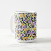 BLACK ORANGE GREEN LILA HALLOWEEN DIAMONON KAFFEETASSE (Vorderseite Links)