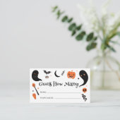 Black Orange Halloween Guess Wie viele Begleitkarte (Stehend Vorderseite)