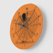Black & Orange Halloween Spike Web Wall Uhr (Winkel)
