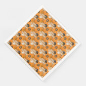 BLACK ORANGE HAPPY HALLOWEEN COOKIES SERVIETTE (Ecke)