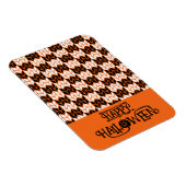 BLACK ORANGE KARO STRICK 3x4 Flexible Magnet (Rechte Seite)