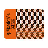 BLACK ORANGE KARO STRICK 3x4 Flexible Magnet (Horizontal)