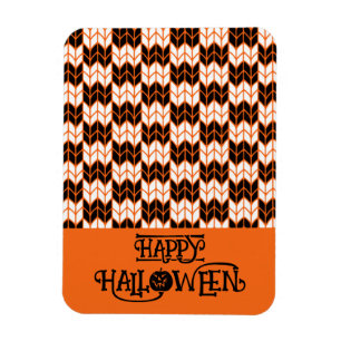 BLACK ORANGE KARO STRICK 3x4 Flexible Magnet
