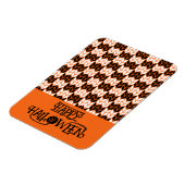 BLACK ORANGE KARO STRICK 3x4 Flexible Magnet (Linke Seite)