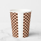 BLACK ORANGE KARO STRICK Paper Cups Pappbecher (Rechts)
