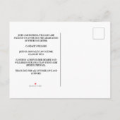 Black Orange Law School Abschluss Foto Ankündigungspostkarte (Rückseite)