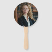 Black Orange Law School Custom Graduation Party Fächer (Rückseite)