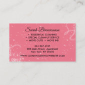 Black Orange Luxury Cleaning Maid Janitorial Visitenkarte (Rückseite)