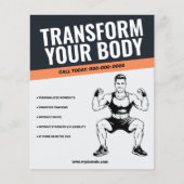 Black & Orange - Personal Trainer Flyer (Vorne)