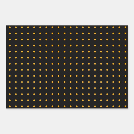 Black Orange Polka Dot Pattern Halloween Geschenkpapier Set (Vorderseite 3)