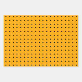 Black Orange Polka Dot Pattern Halloween Geschenkpapier Set (Vorderseite 2)