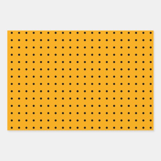 Black Orange Polka Dot Pattern Halloween Geschenkpapier Set (Vorderseite 2)