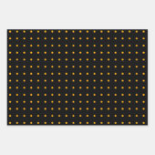 Black Orange Polka Dot Pattern Halloween Geschenkpapier Set (Vorderseite)