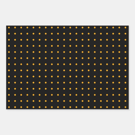Black Orange Polka Dot Pattern Halloween Geschenkpapier Set (Vorderseite)