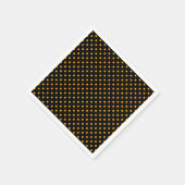 Black Orange Polka Dot Pattern Halloween Serviette (Ecke)