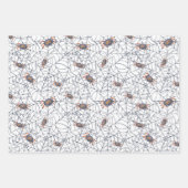 Black Orange Pumpkin Spider Grave Halloween Geschenkpapier Set (Vorderseite 3)