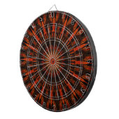 Black Orange Red Kaleidoscopic Design Dartscheibe (Vorderseite rechts)