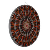 Black Orange Red Kaleidoscopic Design Dartscheibe (Vorderseite Links)
