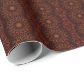 Black Orange Red Kaleidoscopic Design Geschenkpapier (Rolleneckpunkt)