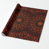 Black Orange Red Kaleidoscopic Design Geschenkpapier (Ungerollt)