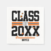 Black|Orange Schließ Class Year Serviette (Vorderseite)