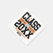 Black|Orange Schließ Class Year Serviette (Ecke)