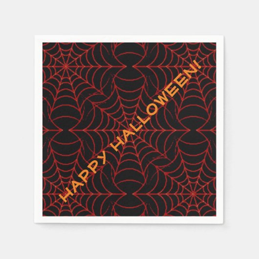 Black & Orange Spirit Webmuster Napkins Serviette (Vorderseite)