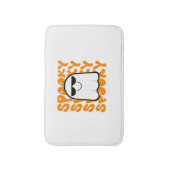 Black Orange Spooky Halloween Badematte (Vorderseite Vertikal)