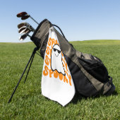 Black Orange Spooky Halloween Golfhandtuch (Gras)