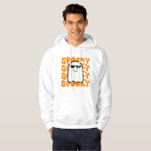 Black Orange Spooky Halloween Hoodie (Vorne ganz)