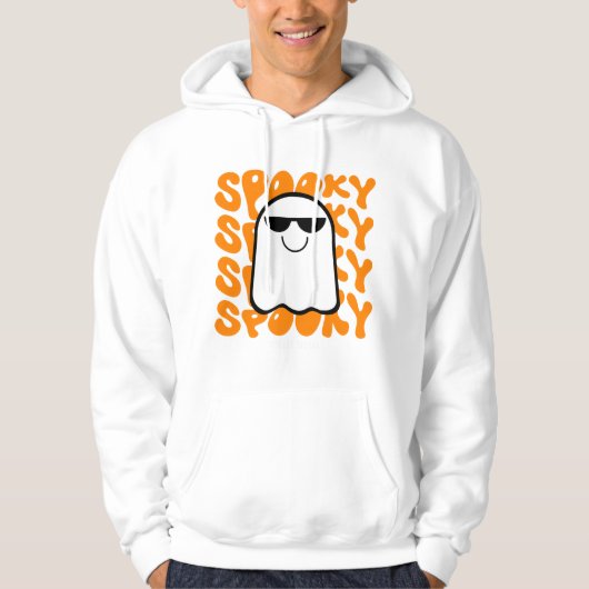 Black Orange Spooky Halloween Hoodie (Vorderseite)