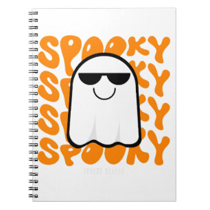 Black Orange Spooky Halloween Notizblock
