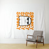 Black Orange Spooky Halloween Wandteppich (Beispiel (Horizontal))