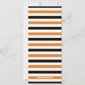 Black|Orange Sporty Graduation Party Ticket Einladung (Rückseite)