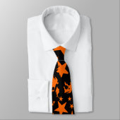 Black & Orange Star Neck Tie Krawatte (Gebunden)