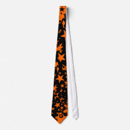 Black & Orange Star Neck Tie Krawatte