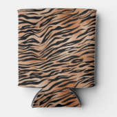 Black Orange Tiger Print Dosenkühler (Vorderseite)