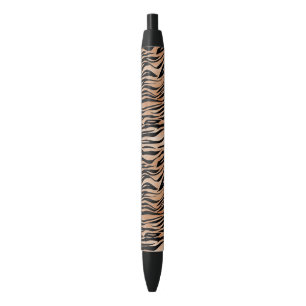 Black Orange Tiger Print Kugelschreiber